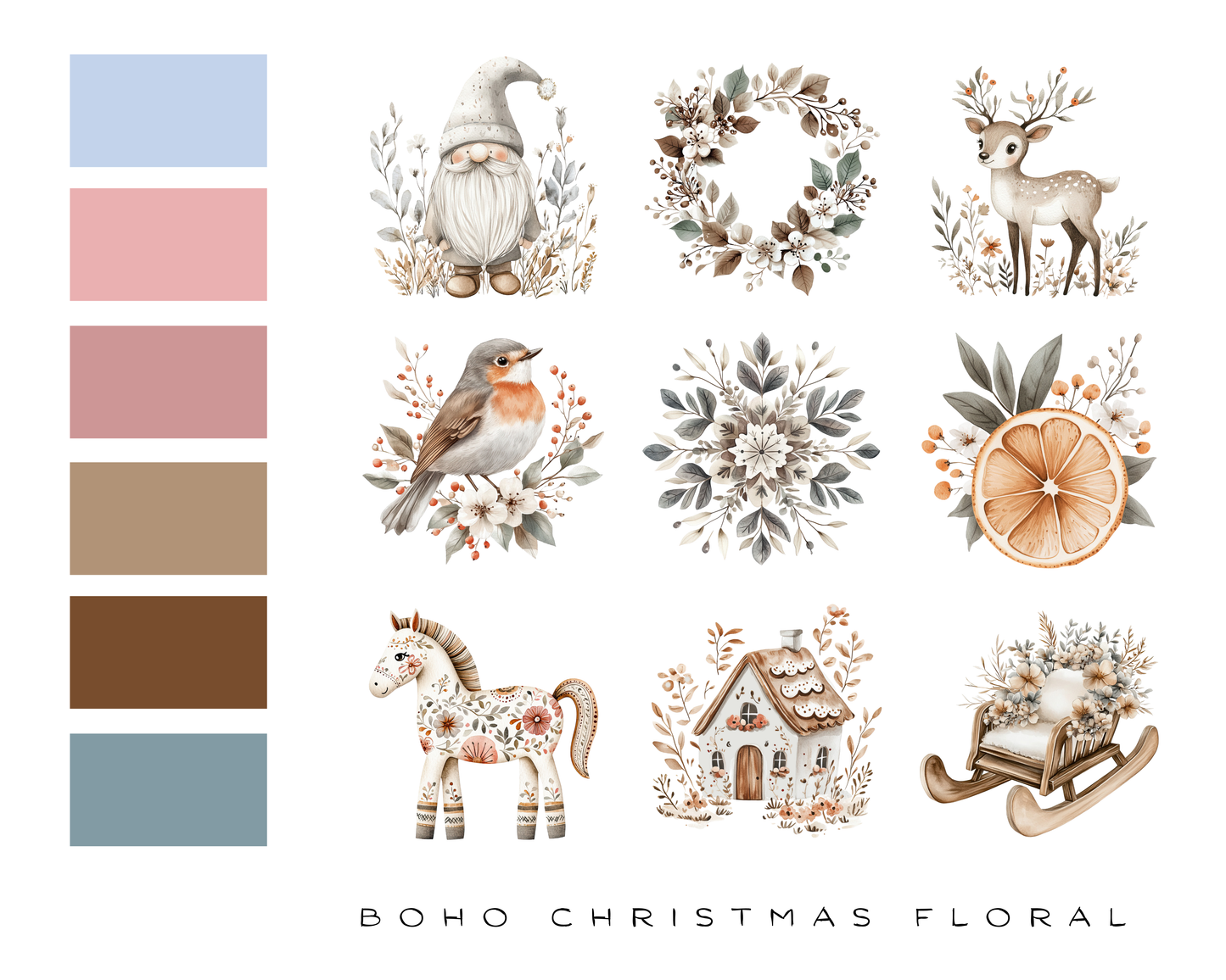 Boho Christmas Floral